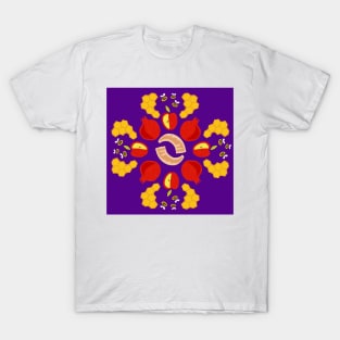 Rosh Hashanah Roundel in Purple T-Shirt